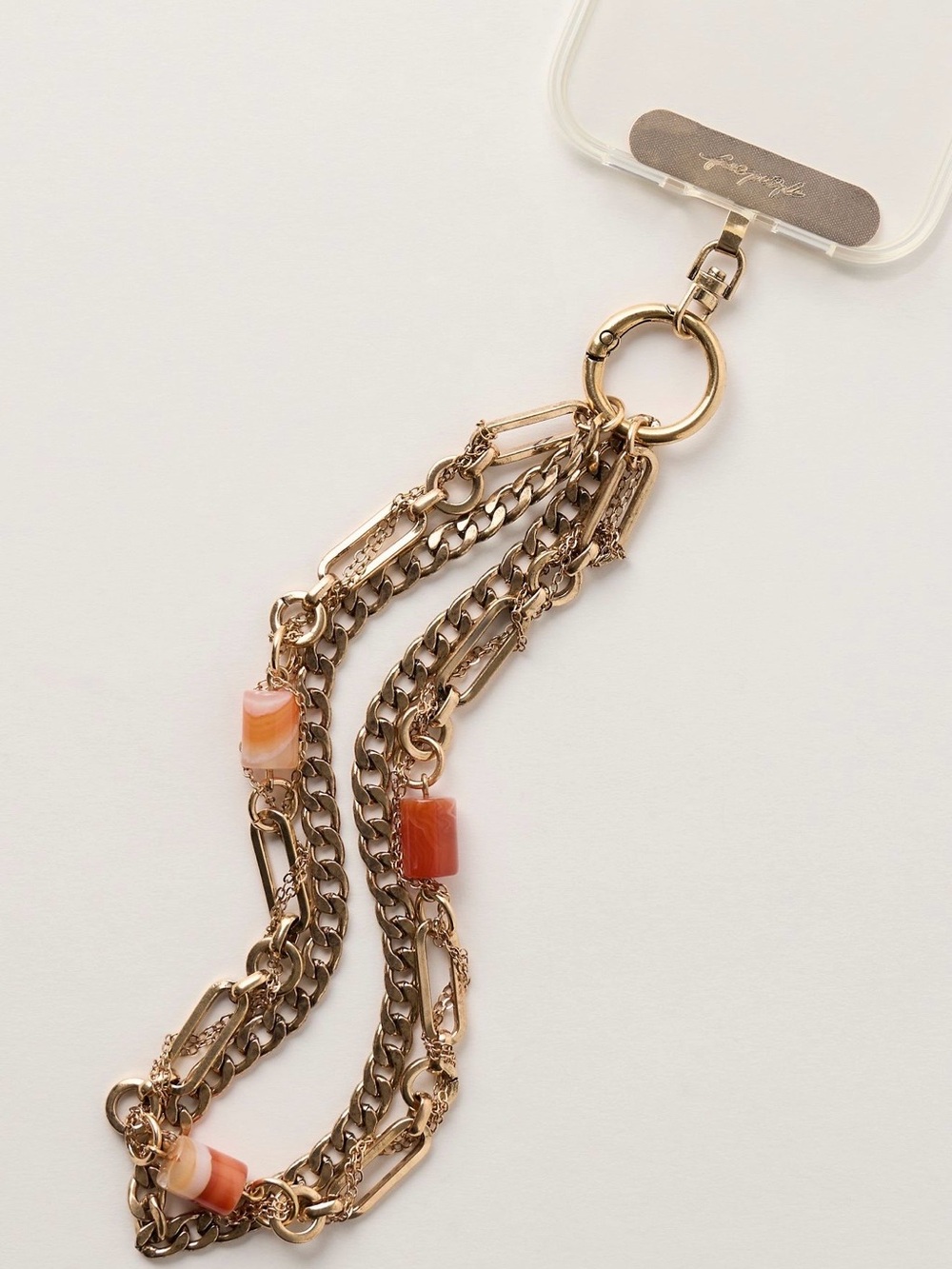 Free People Layered Chain Phone Wristlet NWT